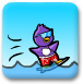 企鹅海上滑板旅行